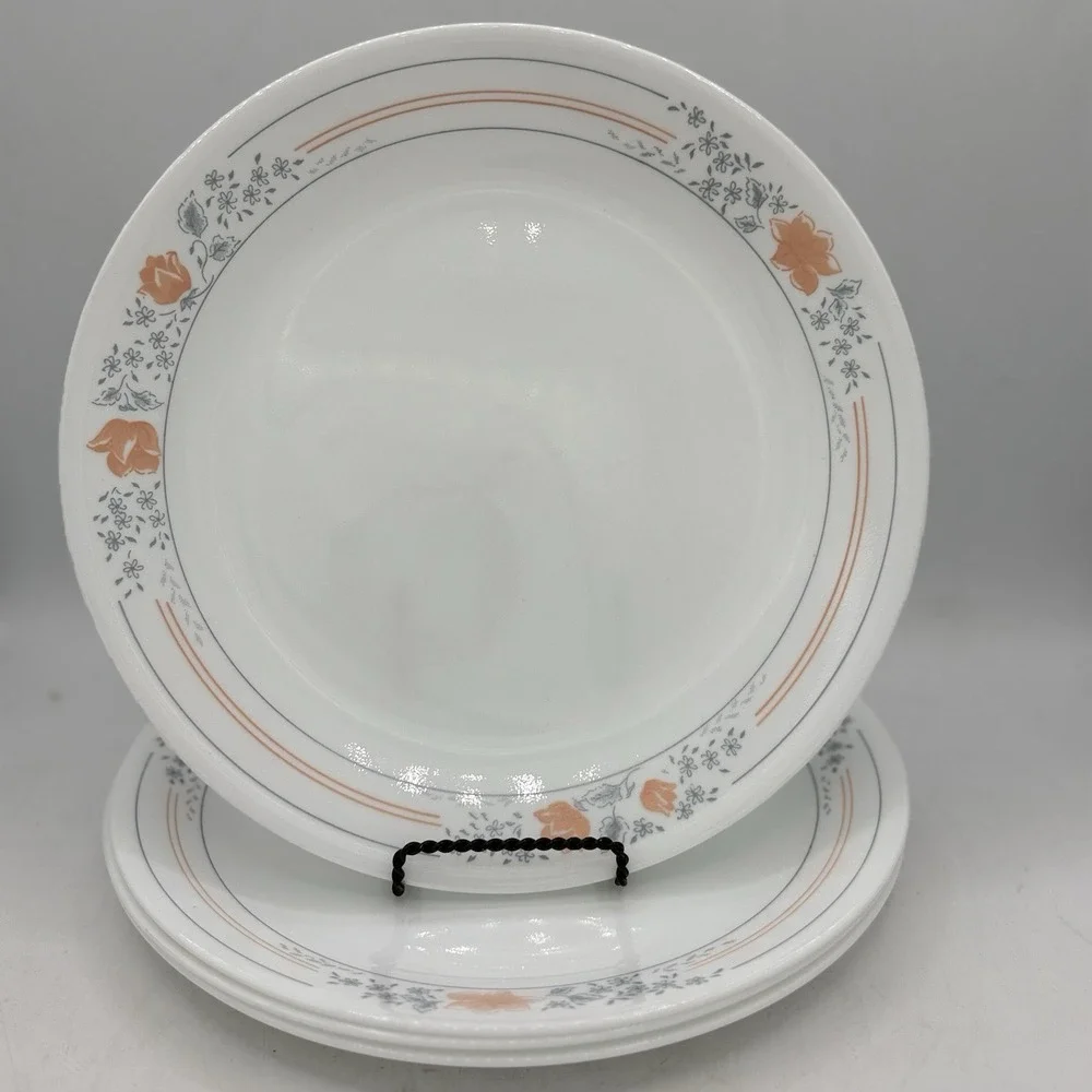 Set of 4 Vintage Corelle Apricot Grove Dinner Plates 10 1/4